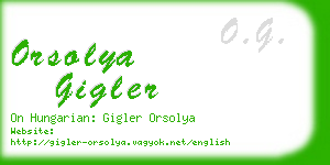 orsolya gigler business card